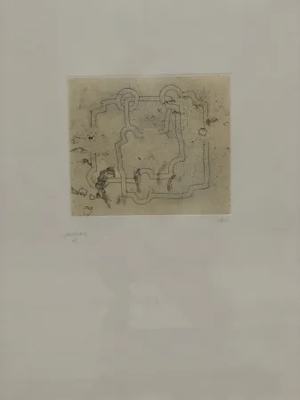 Ets En Aquatint Chillida - Bidearte I