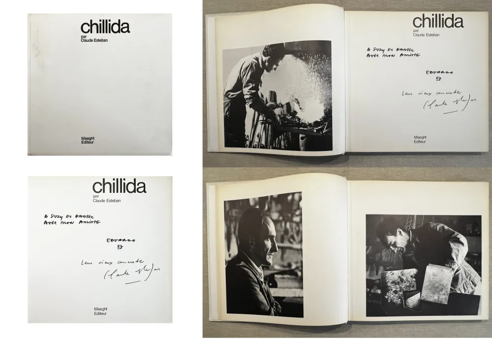 Geïllustreerd Boek Chillida - C. Esteban. CHILLIDA. Monographie dédicacée par l'artiste et l'auteur (1971)