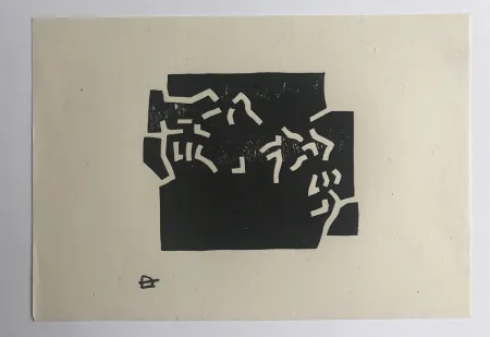 Houtsnede Chillida - Egokarri (Carte de Voeux 69)