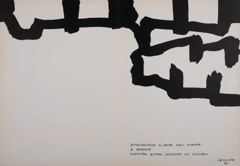 Lithografie Chillida - Hommage à Georges Braque, 1964