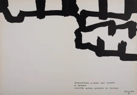 Lithografie Chillida - Hommage à Georges Braque, 1964