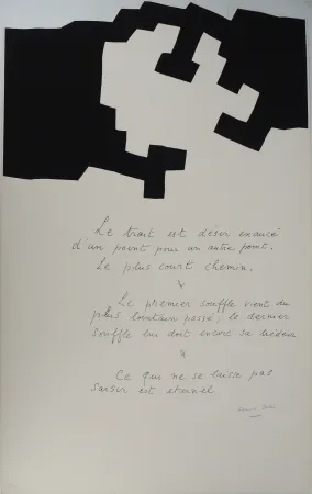 Zeefdruk Chillida - Placard, le trait est désir exaucé