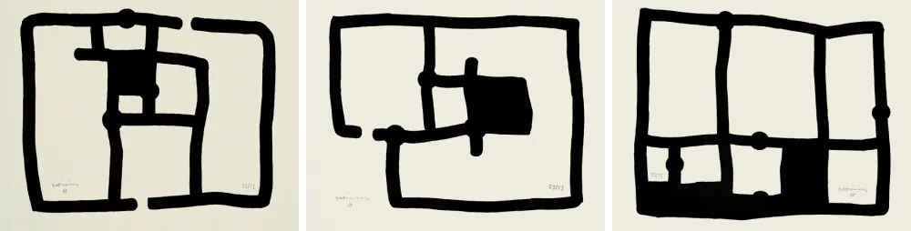 Aquatint Chillida - Zedatu (I, III y IV)