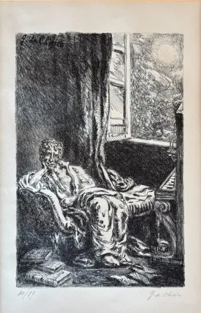 Lithografie Chirico (De) - Giorgio De Chirico  (1888-1978) - Bruno Barilli - Lithograph on paper - 1948
