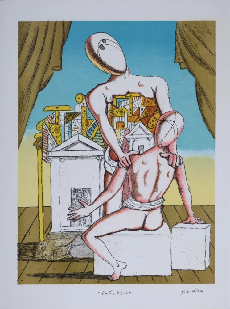 Lithografie Chirico (De) - Oreste et Pilade