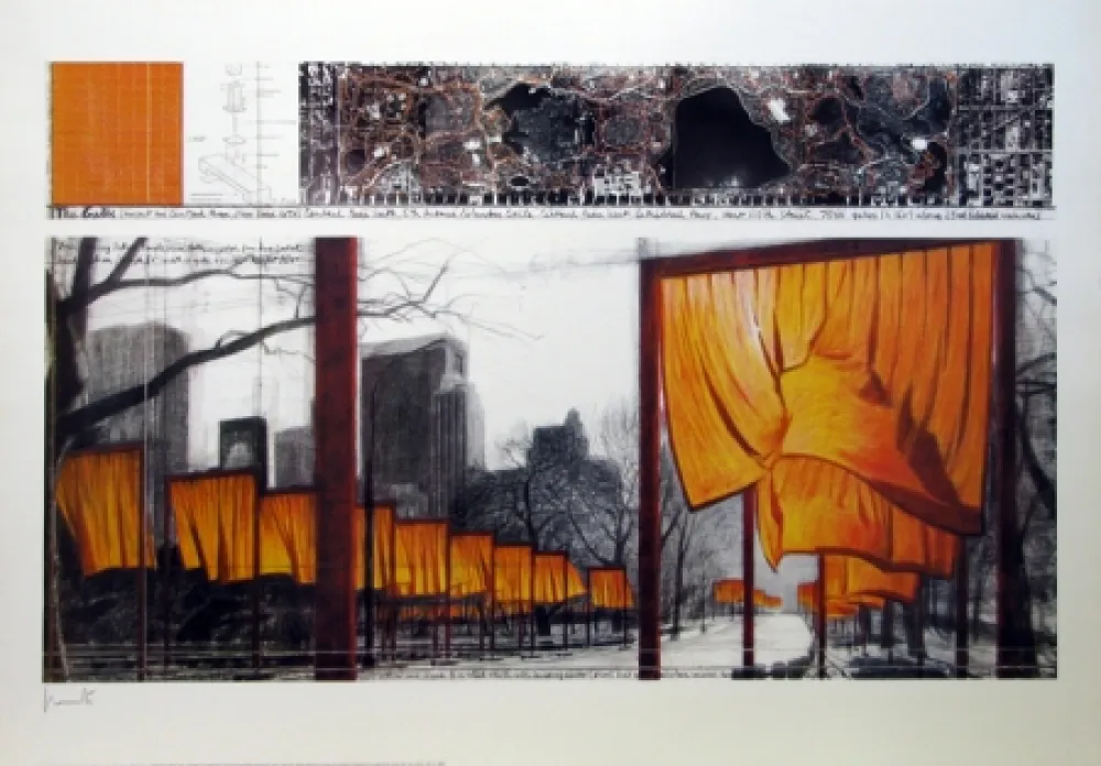 Lithografie Christo & Jeanne-Claude - The Gates, Project for Central Park, New York