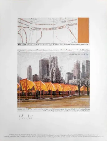 Lithografie Christo & Jeanne-Claude - The Gates, Project for Central Park, New York, XIV