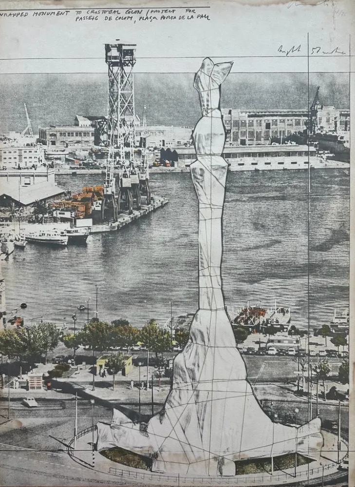 Lithografie Christo & Jeanne-Claude - Wrapped monument