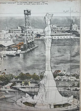 Lithografie Christo & Jeanne-Claude - Wrapped monument