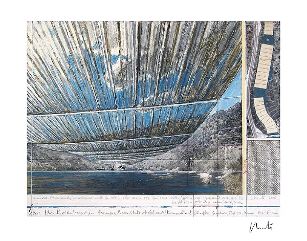 Lithografie Christo - Over The Arkansas River, Project U