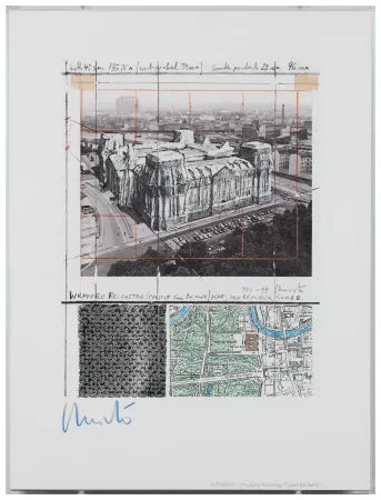 Lithografie Christo - Wrapped Reichstag 