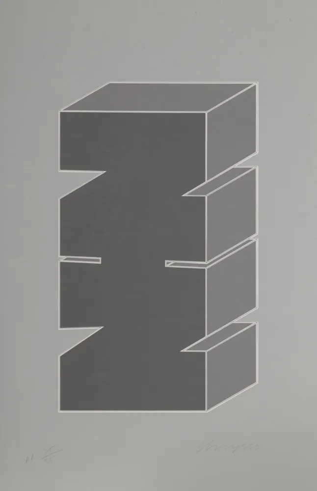 Zeefdruk Chryssa - Times Square Fragment #5