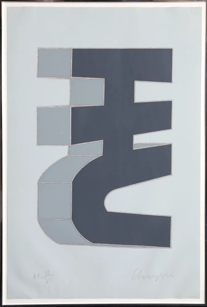 Zeefdruk Chryssa - Times Square Fragment #6