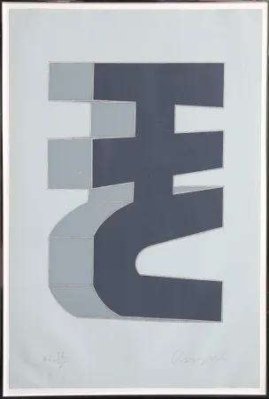 Zeefdruk Chryssa - Times Square Fragment #6