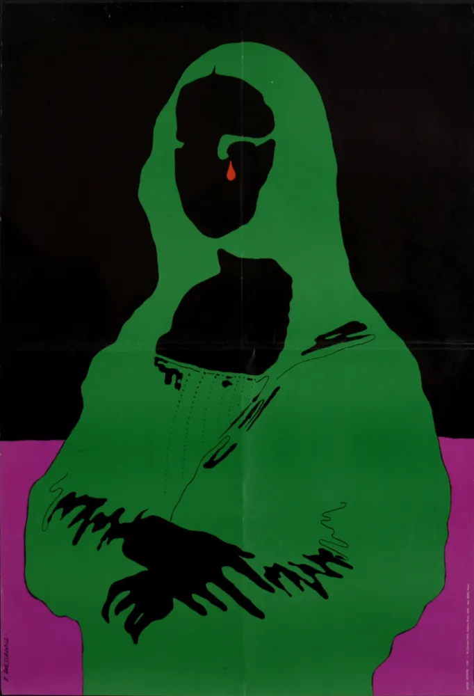 Zeefdruk Cieslewicz  - Mona Lisa, 1968 - Large silkscreen poster (Scarce!)