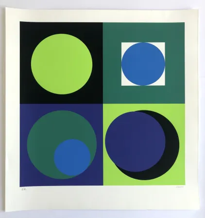 Zeefdruk Claisse - Composition géométrique