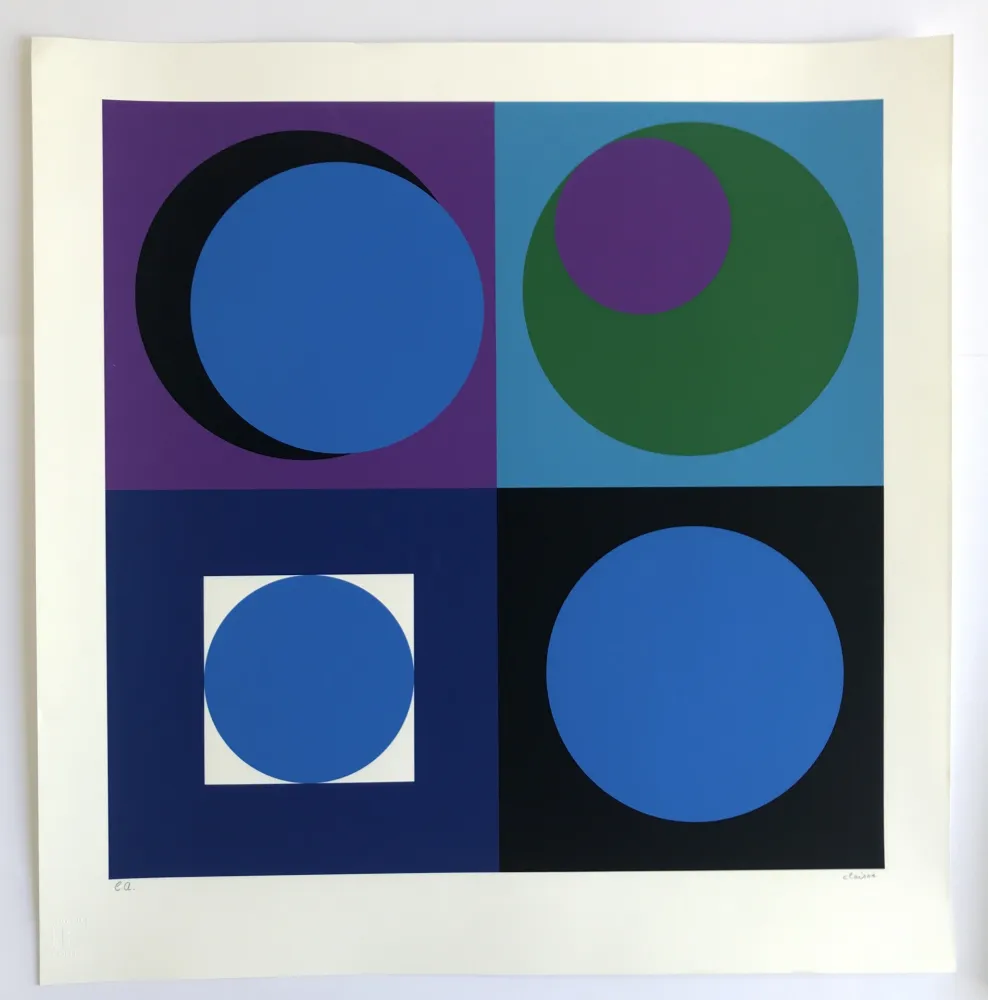 Zeefdruk Claisse - Composition géométrique