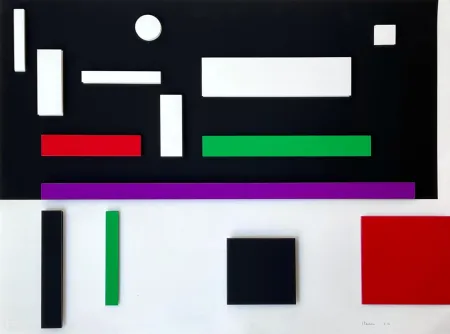 Zeefdruk Claisse - Composition géométrique 