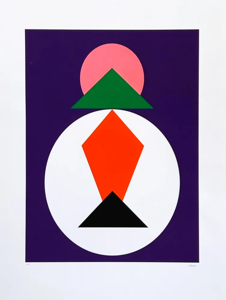 Zeefdruk Claisse - Composition géométrique 