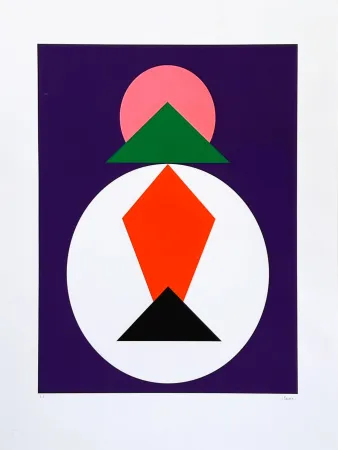 Zeefdruk Claisse - Composition géométrique 