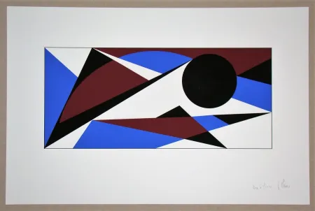 Zeefdruk Claisse - Composition géométrique - sans titre