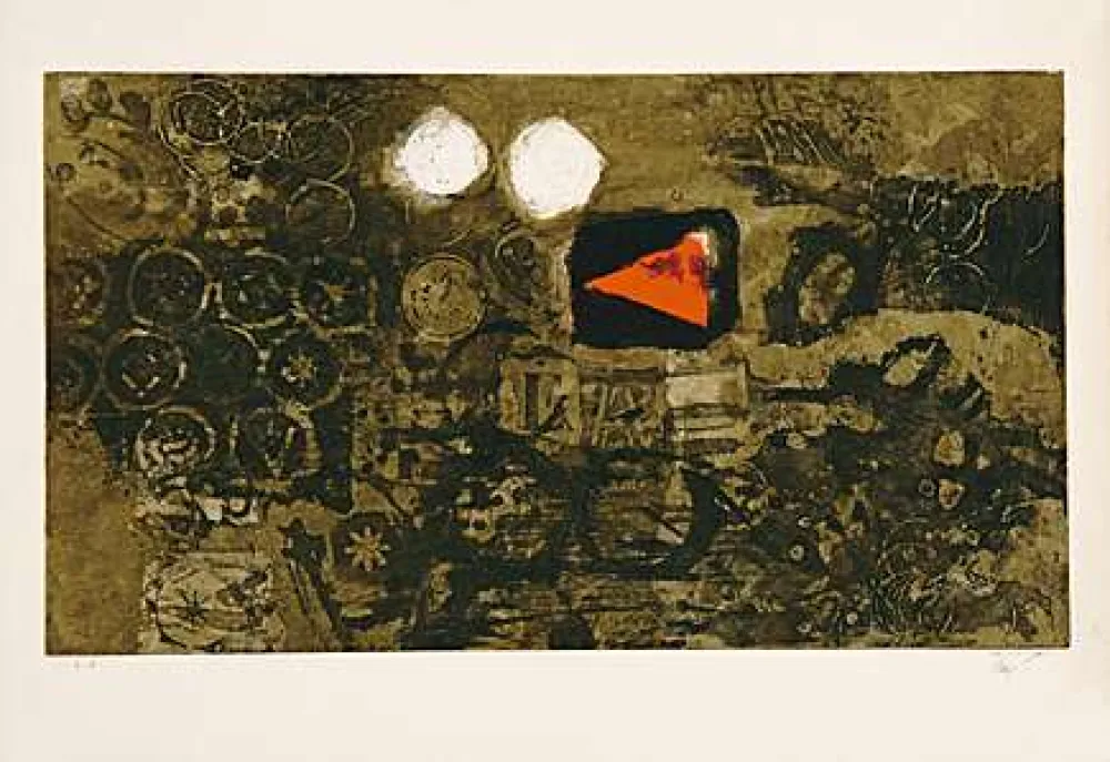 Aquatint Clavé - A Rouge