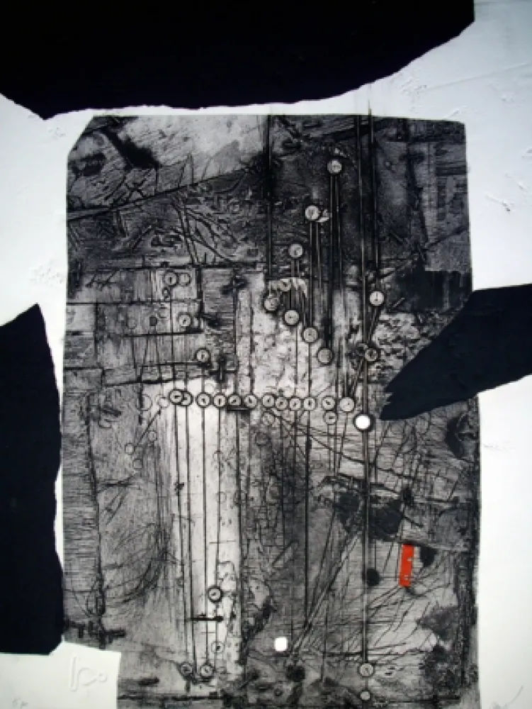 Ets En Aquatint Clavé - Composition