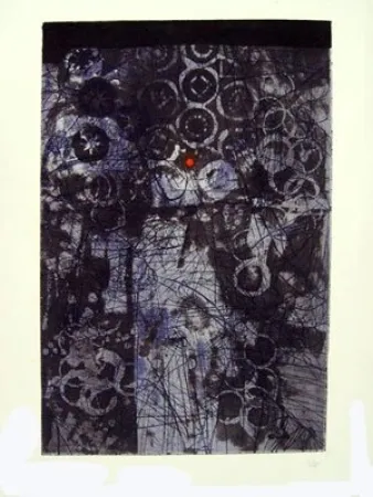 Ets En Aquatint Clavé - Etoiles et signes