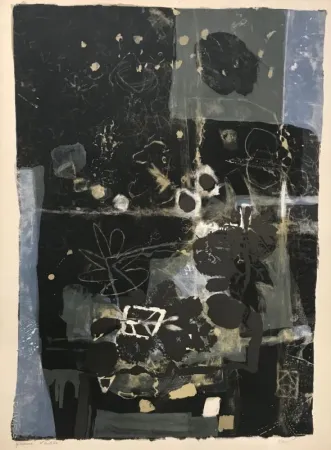 Lithografie Clavé - Feuille de nuit 
