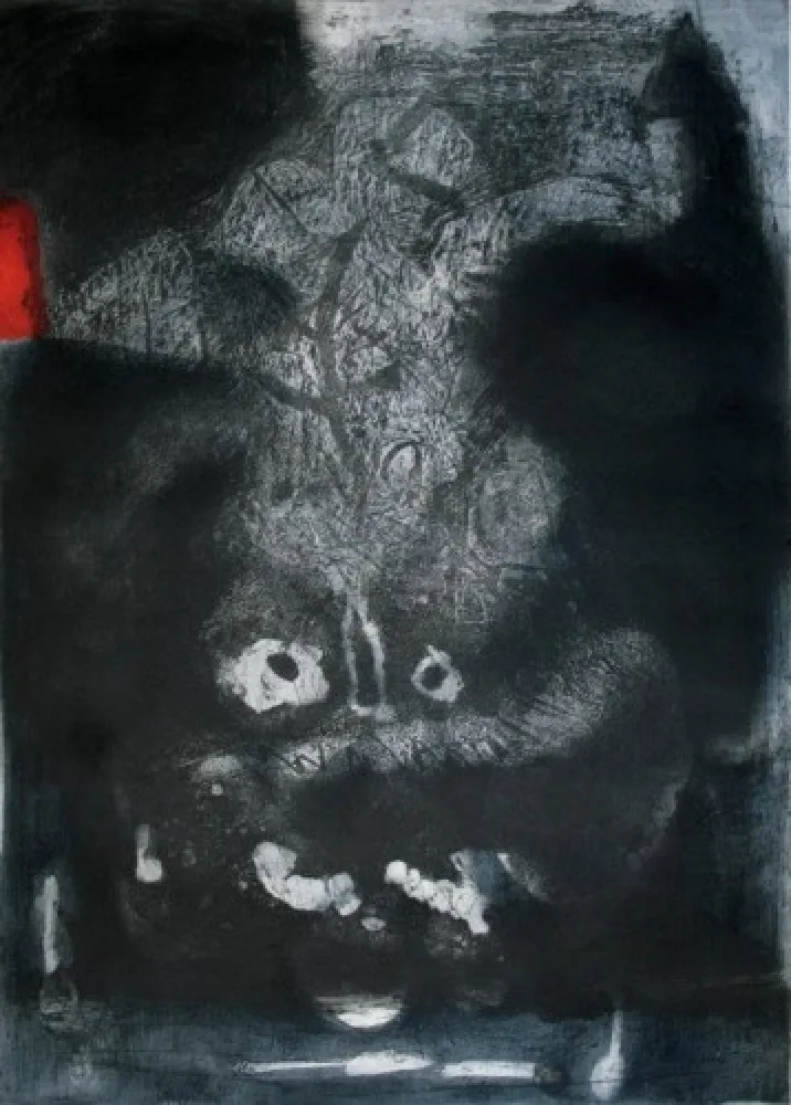 Ets En Aquatint Clavé - Guerrier