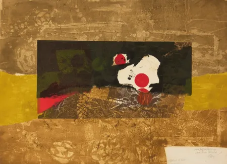 Gravure Clavé - Points rouge et vert