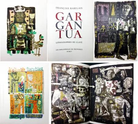 Geïllustreerd Boek Clavé - Rabelais. GARGANTUA. 61 lithographies originales de Clavé (1955)