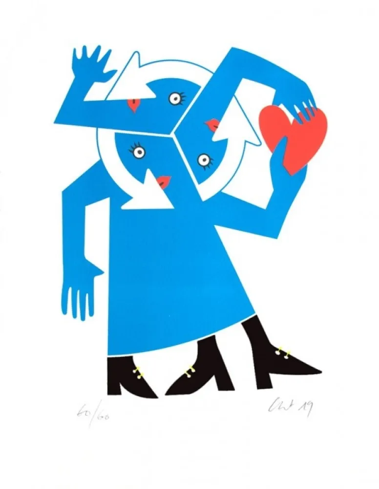 Lithografie Clet - ARLETTE / Grand-Mère Plouc