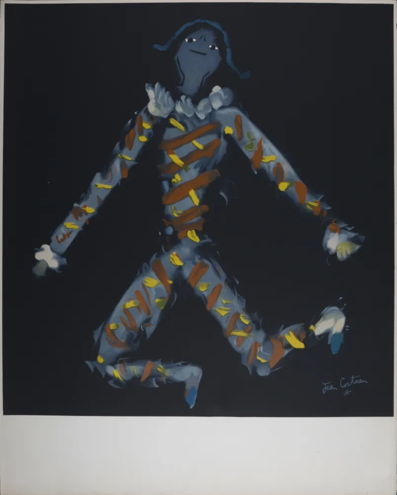 Lithografie Cocteau - Arlequin de Hambourg, 1953