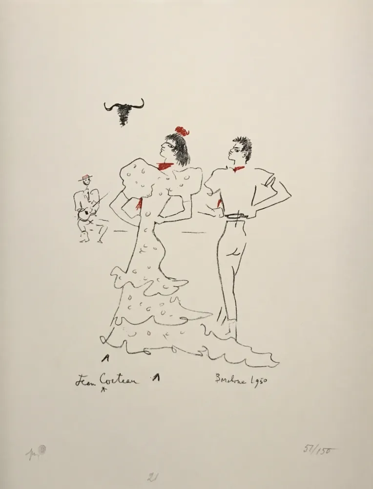 Lithografie Cocteau - Barcelone