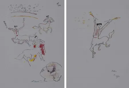 Lithografie Cocteau - Centauros taurinos