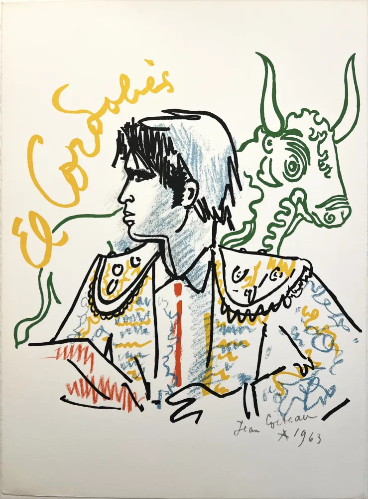 Lithografie Cocteau - EL CORDOBES (Magnan : Taureaux. 1963/1965)