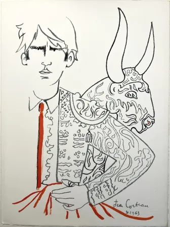 Lithografie Cocteau - EL CORDOBES (Magnan : Taureaux. 1963/1965)
