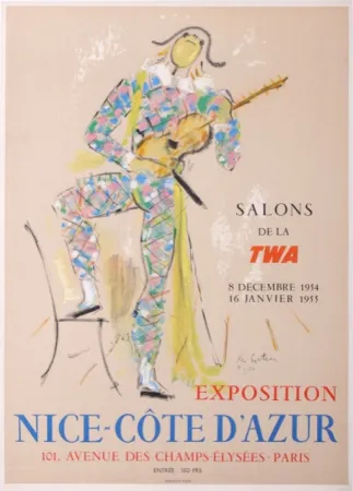 Lithografie Cocteau - Exposition Nice - Côte d'Azur Salons de la TWA, 