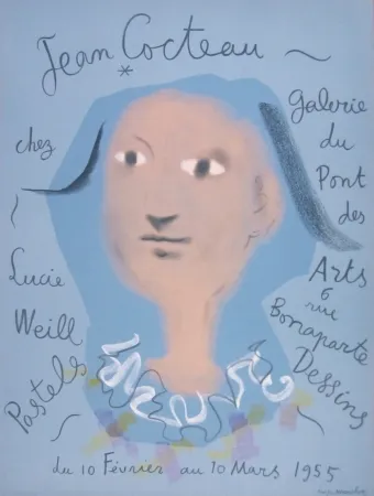 Lithografie Cocteau - Galerie du Pont des Arts, chez Lucie Weill