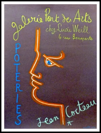 Lithografie Cocteau - Galerie Pont des Arts chez Lucie Weill - POTERIES