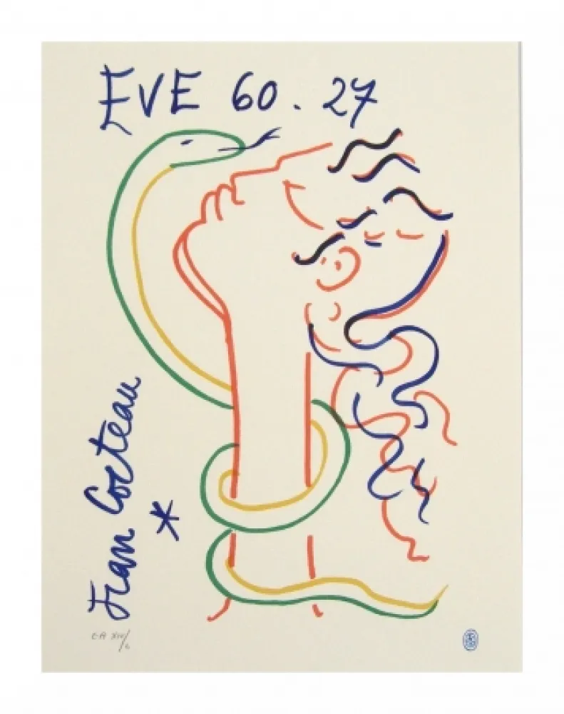 Lithografie Cocteau - Hommage à Jean Cocteau
