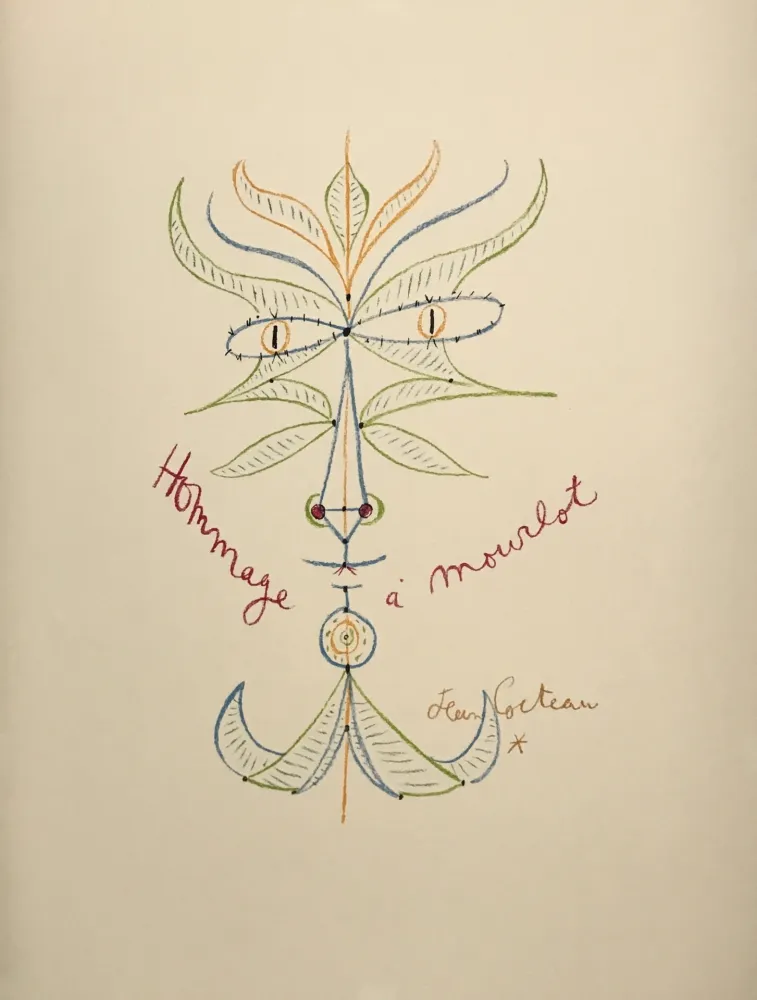 Lithografie Cocteau - Hommage a Mourlot