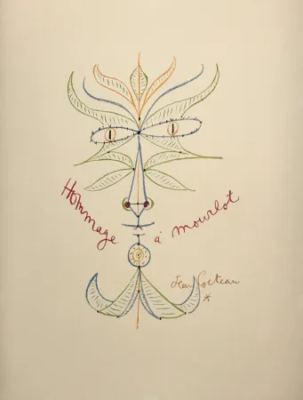 Lithografie Cocteau - Hommage a Mourlot