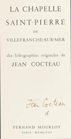 Geïllustreerd Boek Cocteau - La Chapelle Saint-Pierre de Villefranche-sur-Mer, Mourlot 1958