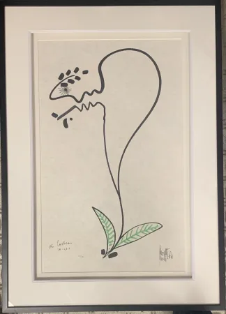 Lithografie Cocteau - La fleur