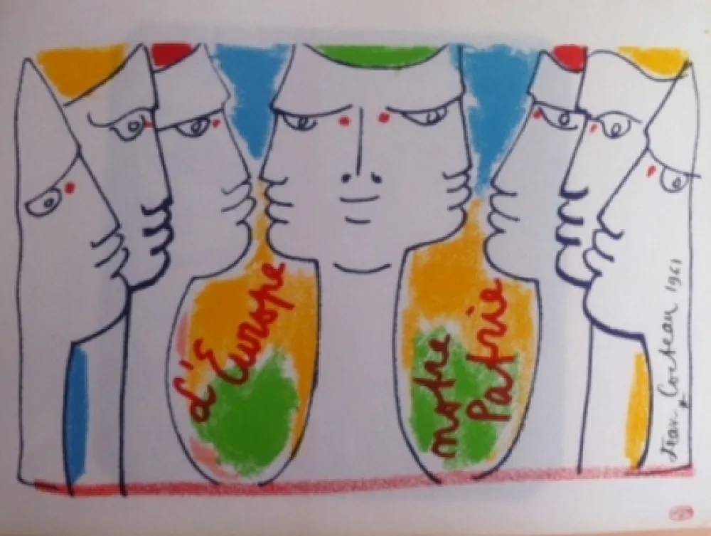 Lithografie Cocteau - L'Europe