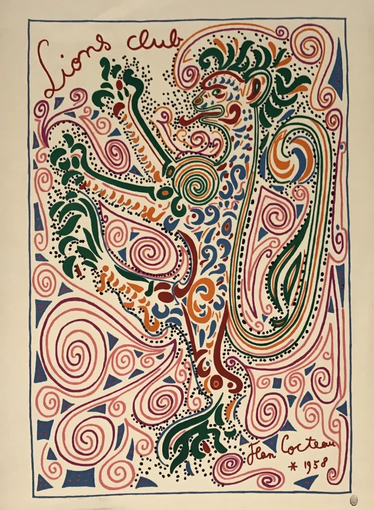 Lithografie Cocteau - Lions club