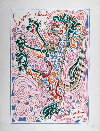 Lithografie Cocteau - Lions Club, 1958