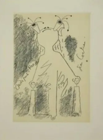 Ets En Aquatint Cocteau - Oedipe roi